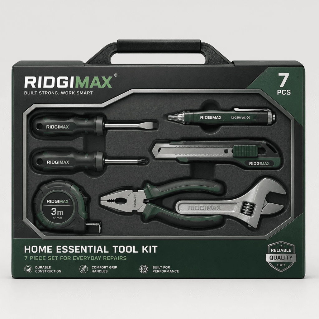 Ridgimax 7-Piece Home Essential Hand Tool Kit