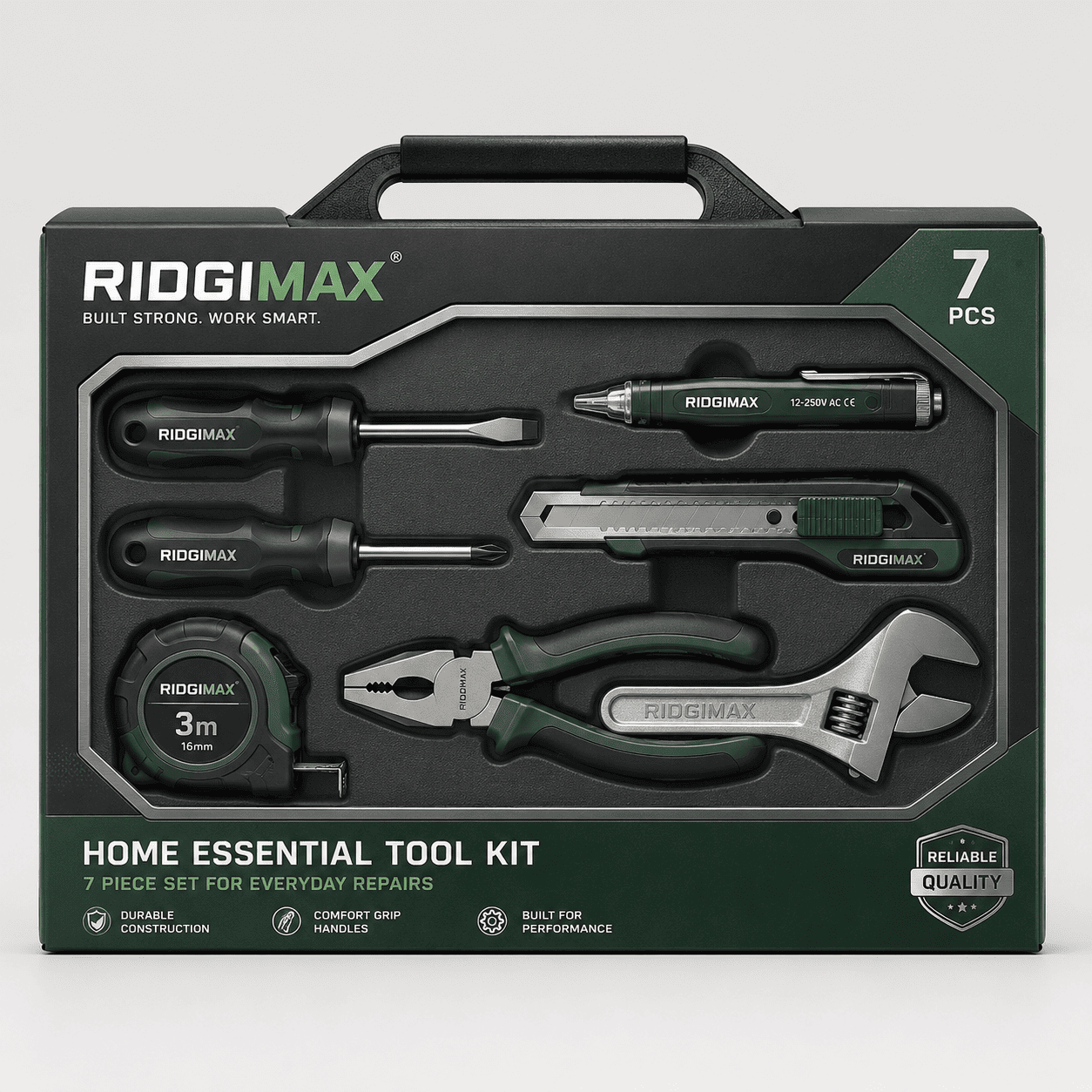 Ridgimax 7-Piece Home Essential Hand Tool Kit