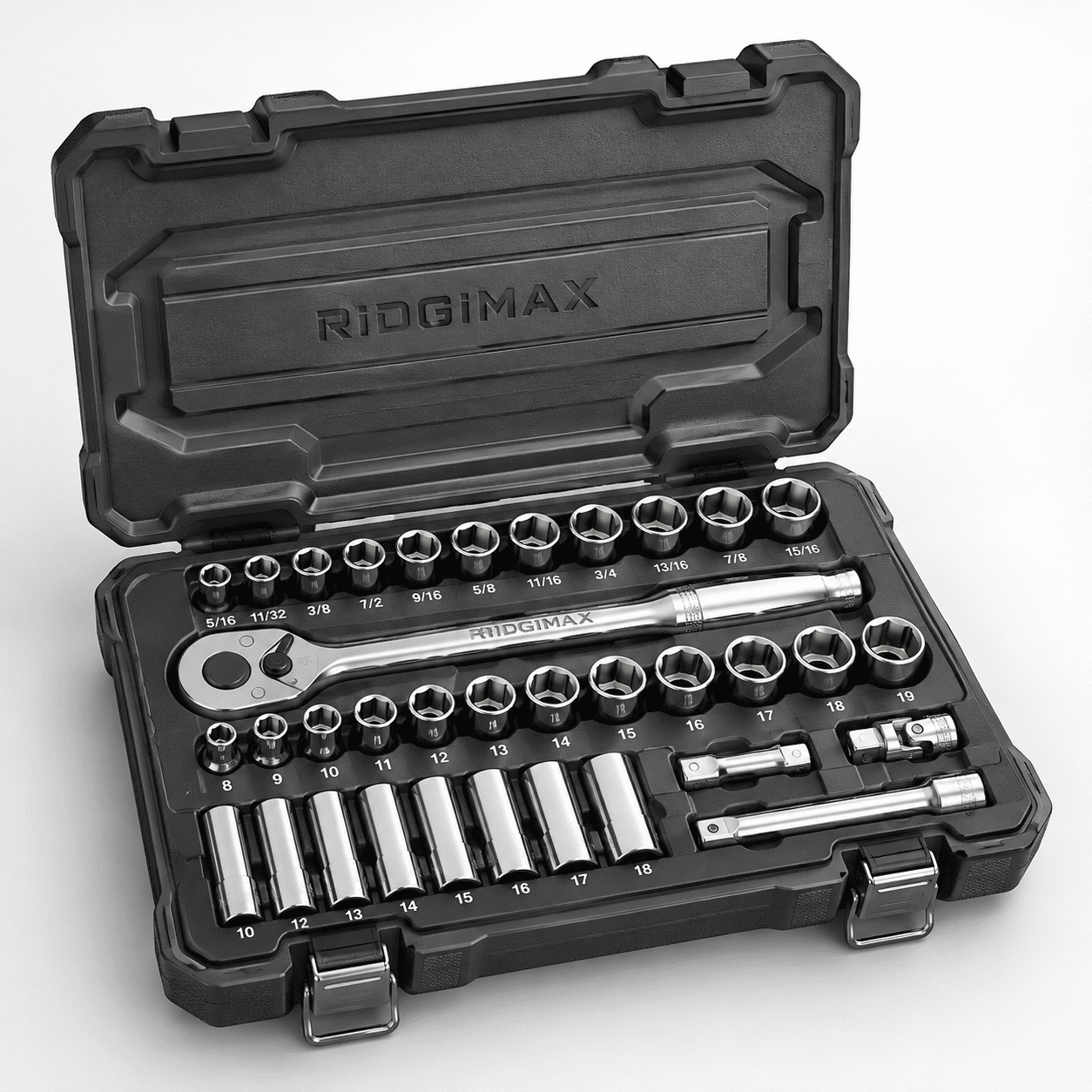 Pro 30-Piece 3/8″ Drive SAE & Metric Ratchet and Socket Set