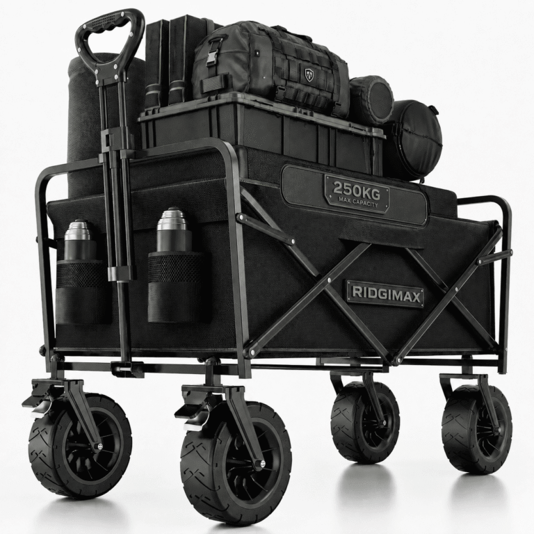 Heavy-Duty Collapsible Utility Wagon with All-Terrain Wheels
