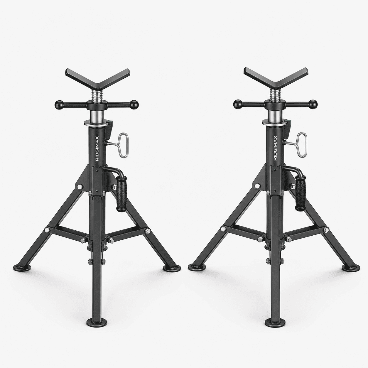 RIDGIMAX Portable V-Head Pipe Jack Stand