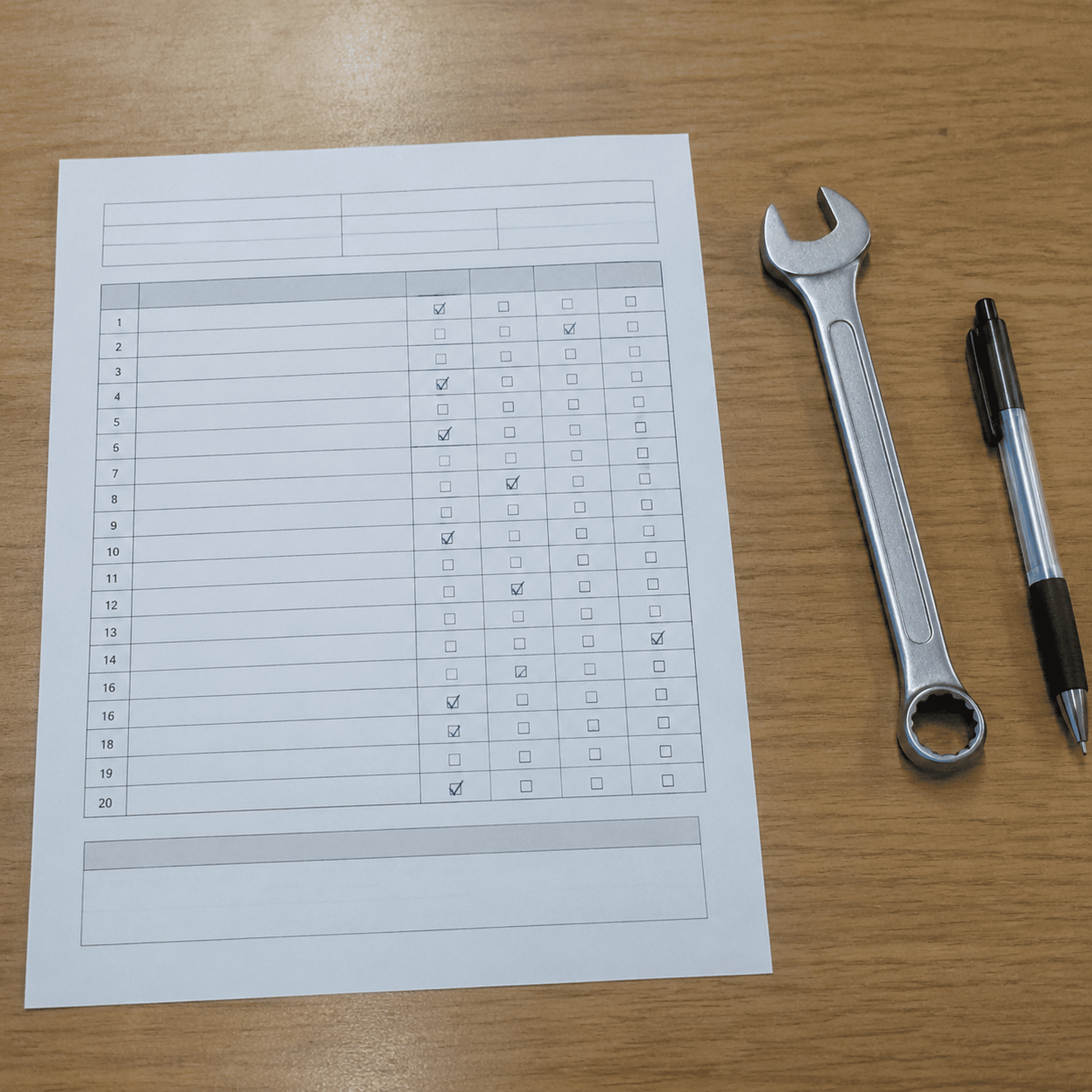 Buyer checklist for tool lifecycle instructions hand tool maintenance and storage supplier evaluation checklist