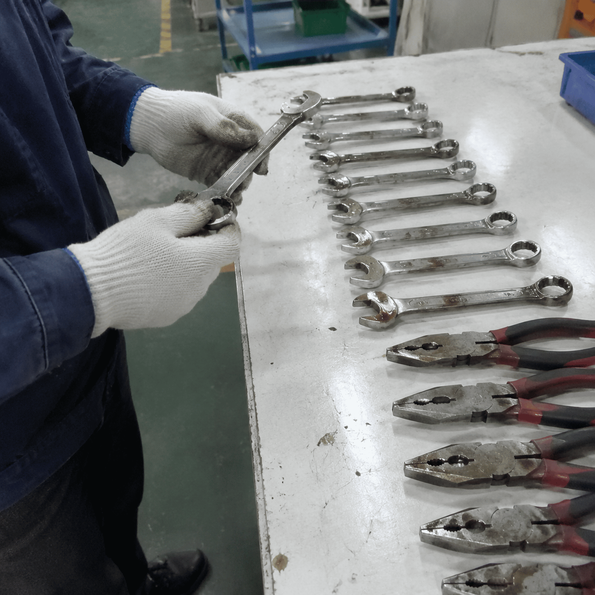 In-process inspection for bulk hand tools hand tool brands monitored through in-process quality inspection