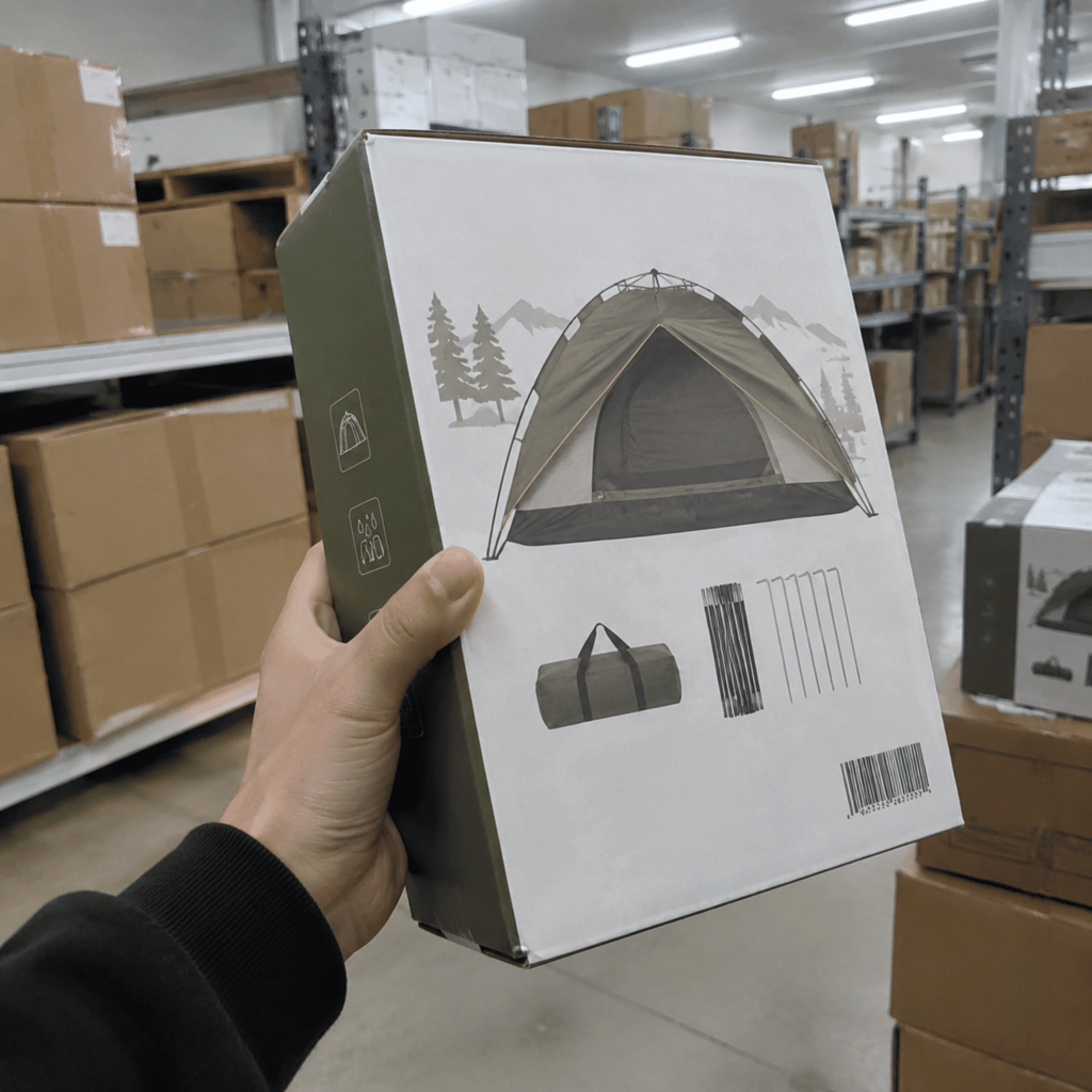 private label camping equipment retail packaging and carton requirements